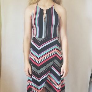 Candie's Striped High Low Maxi Dress